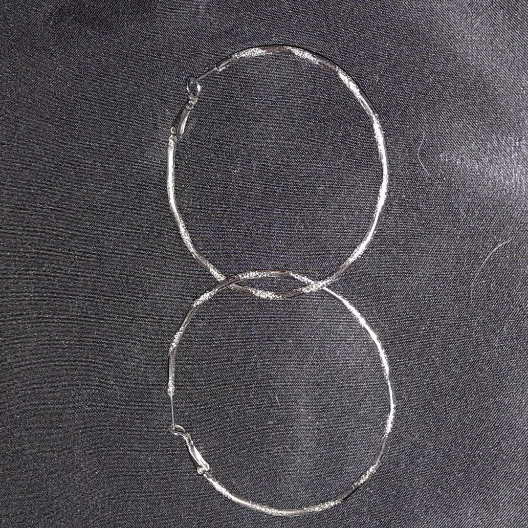 Large Silver Hoops